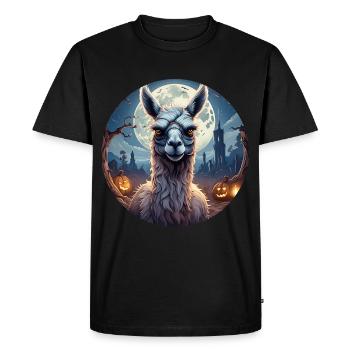 Gruseliges Fête d’Halloween Kostüm Zombie Lama - T-shirt Premium bio Homme - noir - Devant - Nico (187cm)