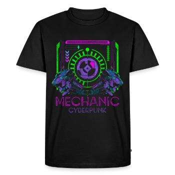 Cyborg Style Technologie Futuriste - T-shirt Premium bio Homme - noir - Devant - Nico (187cm)