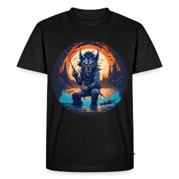 Gruseliges Halloween-partykostüm Werwolf-kostüm - T-shirt Premium bio Homme - noir - Devant - Nico (187cm)