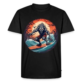 Gruselig Fête d’Halloween Kostüm Werwolf Surfen - T-shirt Premium bio Homme - noir - Devant - Nico (187cm)