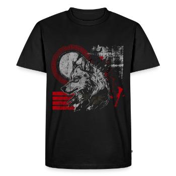 Trash Polka Motif Polka Rouge - T-shirt Premium bio Homme - noir - Devant - Nico (187cm)