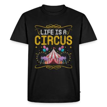 Cirque Singe Singe Cirque - T-shirt Premium bio Homme - noir - Devant - Nico (187cm)