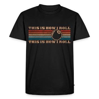 Billiards Pub Sports - Men's Premium Organic T-Shirt - black - Front - Nico (187cm)