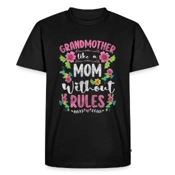 Papy Petit-enfant Amour Bébé - T-shirt Premium bio Homme - noir - Devant - Nico (187cm)