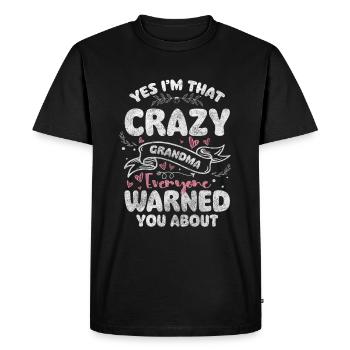 Grand-mère, petit-enfant, famille élargie, grand-mère - T-shirt Premium bio Homme - noir - Devant - Nico (187cm)
