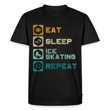Ice Skaters Ice Rink Hobby Speed Skating - Men's Premium Organic T-Shirt - black - Front - Nico (187cm)