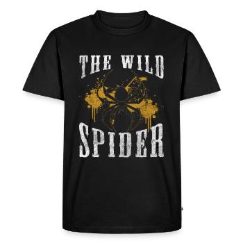 Toile d’araignée, arachnides, poison, peur - T-shirt Premium bio Homme - noir - Devant - Nico (187cm)