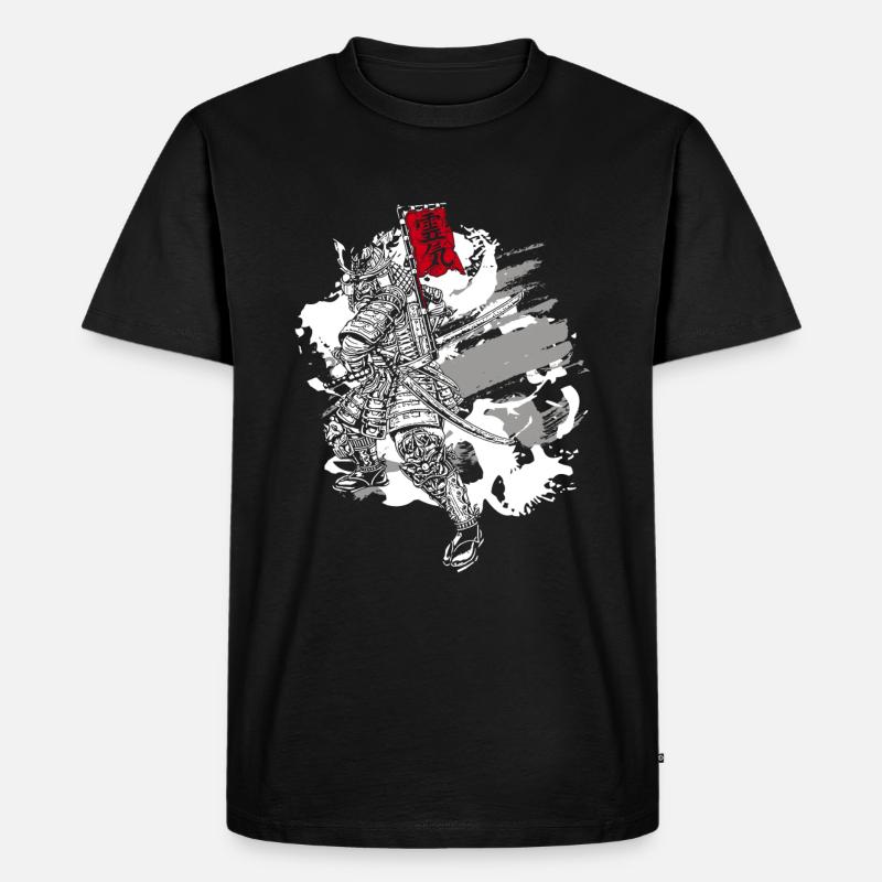 Orient Samouraï Dessins Créature - T-shirt Premium bio Homme - noir