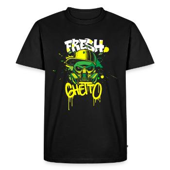 Street Art Train - Men's Premium Organic T-Shirt - black - Front - Nico (187cm)
