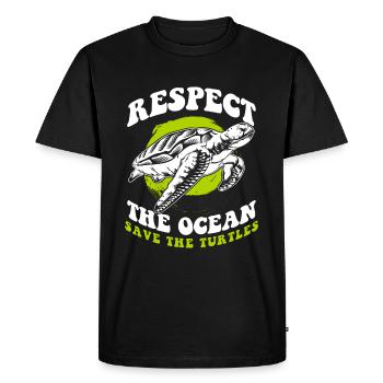 Bien-être des animaux marins Conservation des espèces d’aquarium - T-shirt Premium bio Homme - noir - Devant - Nico (187cm)