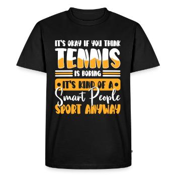 Tennis Tennis Elbow Serve - Men's Premium Organic T-Shirt - black - Front - Nico (187cm)