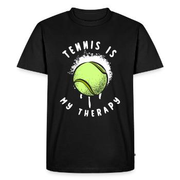 Sports Player Match Club - Men's Premium Organic T-Shirt - black - Front - Nico (187cm)