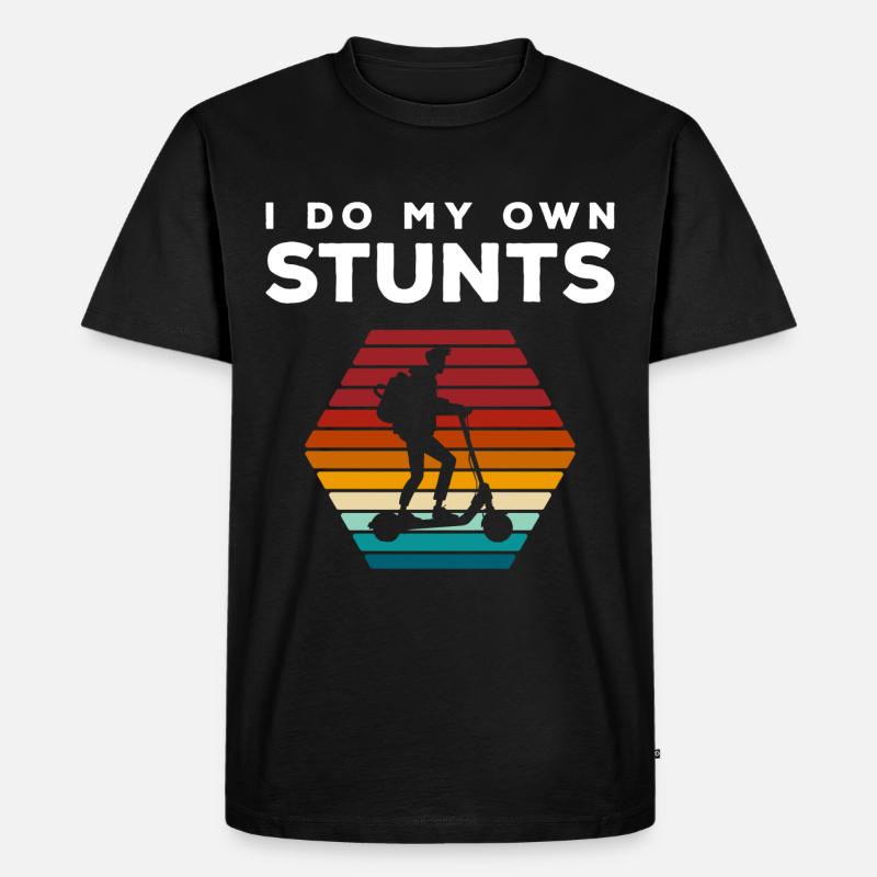 E-Scooter Strom Motor - Männer Premium Bio T-Shirt - Schwarz