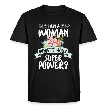 Célébration féministe des femmes - T-shirt Premium bio Homme - noir - Devant - Nico (187cm)