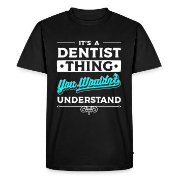 Doctor Care Brace - Men's Premium Organic T-Shirt - black - Front - Nico (187cm)