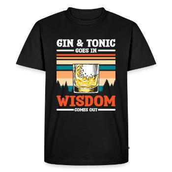 Alcool Party Drinker Long Drink - T-shirt Premium bio Homme - noir - Devant - Nico (187cm)