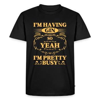 Gin Party Boisson Anniversaire - T-shirt Premium bio Homme - noir - Devant - Nico (187cm)