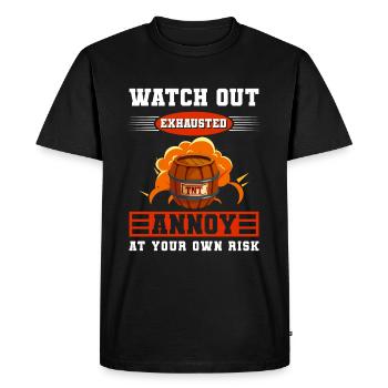 Pyro Highlight Stadium - Men's Premium Organic T-Shirt - black - Front - Nico (187cm)