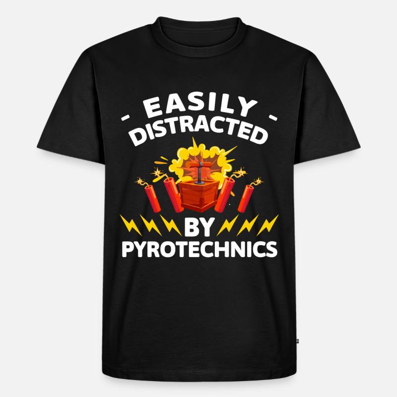 Pyrotechnik Highlight - Männer Premium Bio T-Shirt - Schwarz
