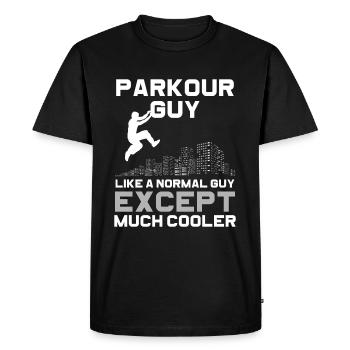 Freerunning Extreme Sports Athletes - Men's Premium Organic T-Shirt - black - Front - Nico (187cm)
