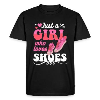 Shoe Lover Design - Men's Premium Organic T-Shirt - black - Front - Nico (187cm)