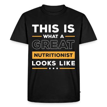 Nutrition Health Gym Goal - Men's Premium Organic T-Shirt - black - Front - Nico (187cm)