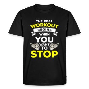 Cross Fitness Sports Equipment - Men's Premium Organic T-Shirt - black - Front - Nico (187cm)