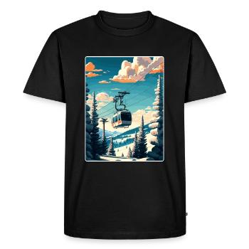 Beaver Creek Ski Voyage Affiche Peinture Souvenir WPA - T-shirt Premium bio Homme - noir - Devant - Nico (187cm)