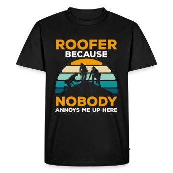Craftsman Master Job House - Men's Premium Organic T-Shirt - black - Front - Nico (187cm)