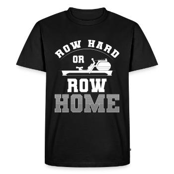Formation à l’aviron - T-shirt Premium bio Homme - noir - Devant - Nico (187cm)