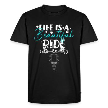 Vol en montgolfière Aviation Sports amusants - T-shirt Premium bio Homme - noir - Devant - Nico (187cm)