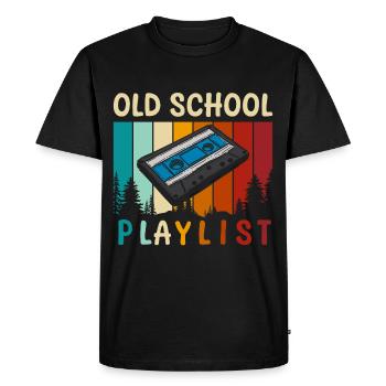 Cassette Old Vintage Edition Limitée - T-shirt Premium bio Homme - noir - Devant - Nico (187cm)