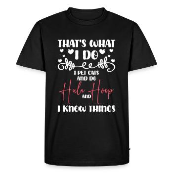 Fitness Dancing Health Fitness Hoops - Men's Premium Organic T-Shirt - black - Front - Nico (187cm)