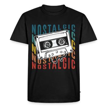 Cassette Rétro 80s Hits légendaires - T-shirt Premium bio Homme - noir - Devant - Nico (187cm)