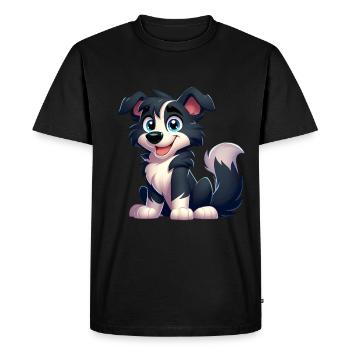 border collie 6 - T-shirt Premium bio Homme - noir - Devant - Nico (187cm)