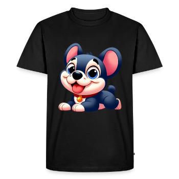 French Bulldog 7 - Men's Premium Organic T-Shirt - black - Front - Nico (187cm)
