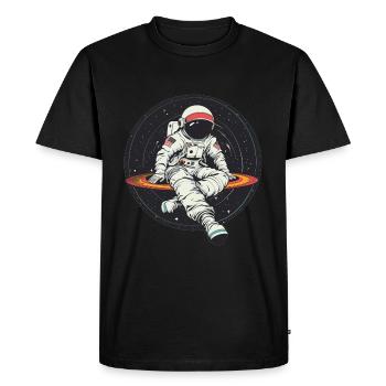 astronaute disque vinyle musique vinyle - T-shirt Premium bio Homme - noir - Devant - Nico (187cm)