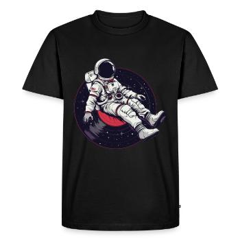 astronaute disque vinyle musique vinyle - T-shirt Premium bio Homme - noir - Devant - Nico (187cm)