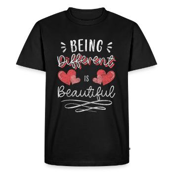 Unique Individual Special - Men's Premium Organic T-Shirt - black - Front - Nico (187cm)