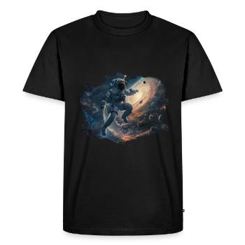 Astronaut Space - Men's Premium Organic T-Shirt - black - Front - Nico (187cm)