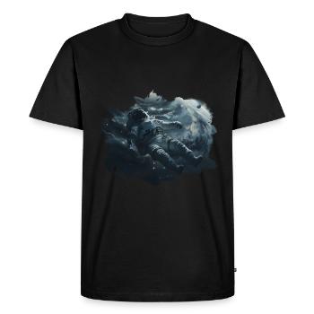 Astronaut Space - Men's Premium Organic T-Shirt - black - Front - Nico (187cm)