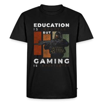 Gamer PC Masterrace Graphics Controller - Men's Premium Organic T-Shirt - black - Front - Nico (187cm)