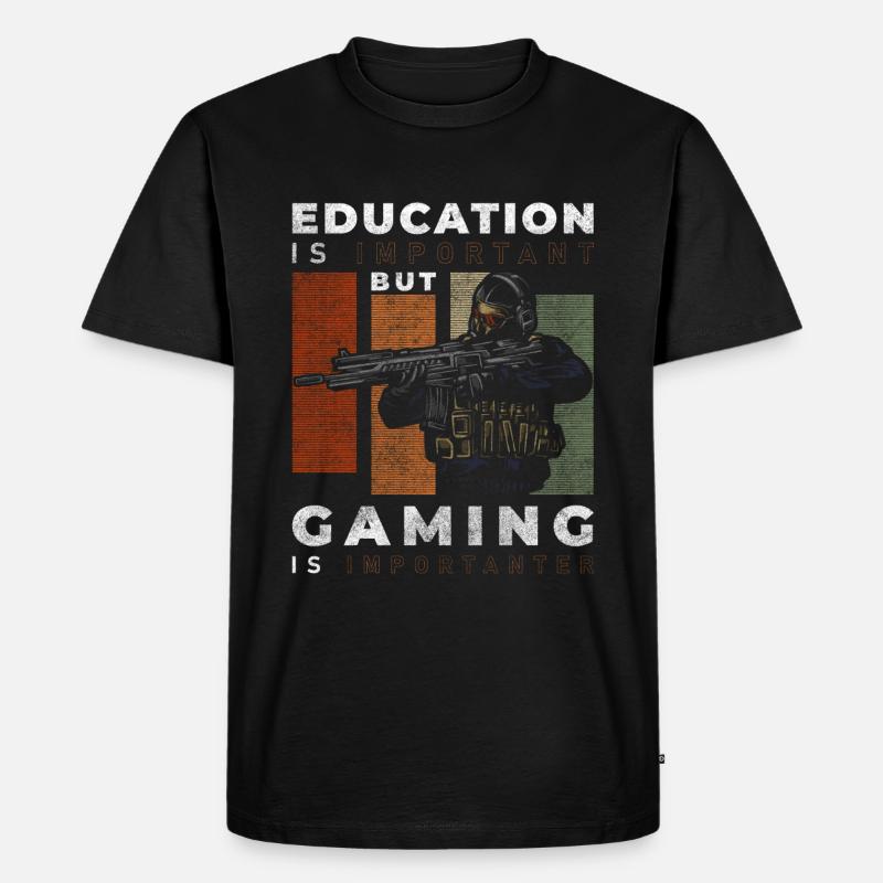 Gamer PC Masterrace Grafik Controller - Männer Premium Bio T-Shirt - Schwarz