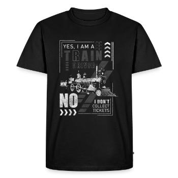 Rails de jouets pour amateur de chemin de fer miniature - T-shirt Premium bio Homme - noir - Devant - Nico (187cm)
