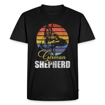 Shepherd Dog Guard Dog Pet - Men's Premium Organic T-Shirt - black - Front - Nico (187cm)