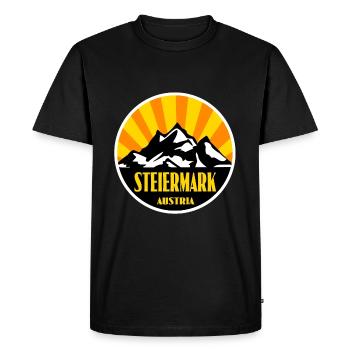 Styrie - T-shirt Premium bio Homme - noir - Devant - Nico (187cm)