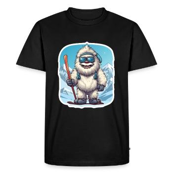 Yéti - T-shirt Premium bio Homme - noir - Devant - Nico (187cm)