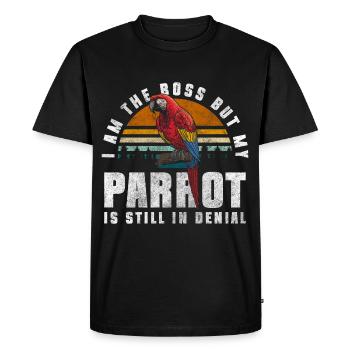 Bird Feathers Sweet Exotic - Men's Premium Organic T-Shirt - black - Front - Nico (187cm)
