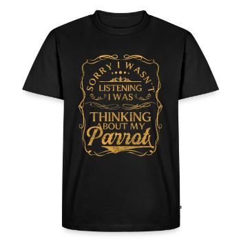 Bird Feather Sweet Tropical Forest - Men's Premium Organic T-Shirt - black - Front - Nico (187cm)