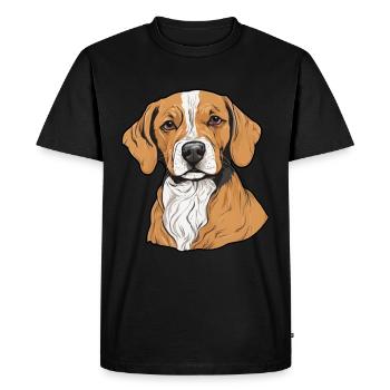 Propriétaires de chiens Sports canins Amis à quatre pattes - T-shirt Premium bio Homme - noir - Devant - Nico (187cm)